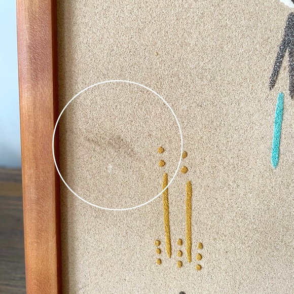 Vintage 1970’s Framed Navajo Sand Art Painting - Picture 5 of 5